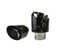 Cola Tubo Escape 1 Uds Silenciador Universal Inoxidable Garganta Carbono Forjado Para Silenciador Brillante Punta Para Boquilla Multicolor coche(Blue 60mm-89mm)