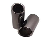 Cola Tubo Escape 2 boquillas de escape redondas universales para X3 E83, compatibles con silenciador acero inoxidable 60 mm Silenciador De Coche(Slanted black)