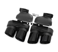 Cola Tubo Escape 2019-2024 Para A6 Para A7 Para C8 Mejora S6 S7 De Escape Con Punta Silenciador Negro Acero Inoxidable coche(To cut Black)