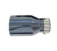 Cola Tubo Escape Escape Universal Acero Inoxidable Tubo Coche Punta Silenciador Recta Única Salida Plana Negra Titanio, 1 Pieza(57mm-101mm)