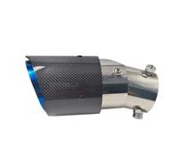 Cola Tubo Escape Pieza De Escape Acero Inoxidable Azul Ángulo Brillante Ajustable Recto Para Borde Fibra Carbono Punta coche(ID 63mm-OD 101mm)