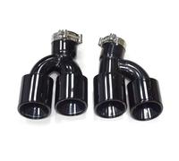 Cola Tubo Escape Punta de escape cuádruple acero inoxidable para G30, G31, 535i, 528i, 530i, M5 Look 2018 Silenciador De Coche(Negro)