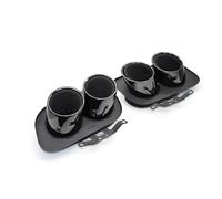 Cola Tubo Escape Punta Escape Coche Para 992 Para Carrera 2/4 /S /4S, Silenciador Acero Inoxidable 304, Puntas Boquilla Para(Black)