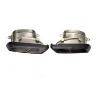 Cola Tubo Escape Puntas de escape AMG de fibra de carbono en negro brillante/mate para Benz C63, W205, C200, C300, C260, C180, años 15 a 18.(Carbon fiber matte)