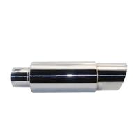 Cola Tubo Escape Silenciador De Tubo Escape Automóvil, Interfaz Universal 51, 57 Y 63 Mm Silenciador De Coche(002 Silver 51mm)