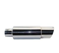 Cola Tubo Escape Silenciador De Tubo Escape Automóvil, Interfaz Universal 51, 57 Y 63 Mm Silenciador De Coche(002 Silver 63mm)