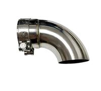 Cola Tubo Escape Supresor Tubo Escape Automático Conexión Codo Salida Acero Inoxidable 1 Pieza(57mm)