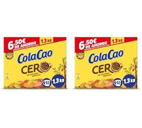 ColaCao Cero, Cacao Soluble sin Azúcares Añadidos, 1,3 kg, 92 Raciones (Paquete de 2)