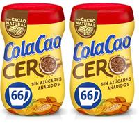 ColaCao, Original, Cacao Soluble Natural con 0% Azúcares Añadidos y sin Aditivos - 500g (Paquete de 2)