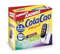 ColaCao, Original, Cacao Soluble Natural sin Aditivos - Formato Ahorro - 2,2kg (Pulsera de Actividad)