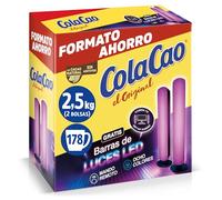 ColaCao, Original, Cacao Soluble Natural sin Aditivos - Formato Ahorro - 2,5kg (Barras de Luces Led)