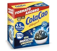 ColaCao, Original, Cacao Soluble Natural sin Aditivos - Formato Ahorro - 2,5kg (Proyector Luminoso)