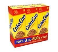 ColaCao Original en sobres, Cacao soluble, Cacao Natural y sin Aditivos, ideal para desayunos y meriendas, Sin tratamientos químicos ni aditivos, Contiene gluten, Pack 3 paquetes de 50 Sobres de 16 g
