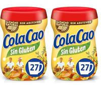 ColaCao Sin Gluten, Cacao Soluble Natural sin Aditivos, 383g, 27 Raciones (Paquete de 2)