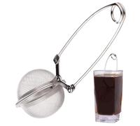 Colador Bola de Té - Infusor de Malla Acero Inoxidable | Infusor Bola para Té Café | Mini Tamiz Cacao Azúcar - Mango Abrazadera de Mano para Preparar Infusiones Hornear Cocina Hogar