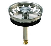 Colador cesta para todos los fregaderos Rieber con 1,5 pulgadas drehex Center Válvula/para Notebook fregadero/colador cesta/colador cesta (54 mm, con guía de metal Barra 8 mm y ajuste de altura