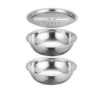 Colador colador de acero inoxidable | con grater Quick Draining Kitchen Supplies - Pasta Drainer Colanders Food Strainers,for Fruit Salad Produce Washing Cleaning Home Restaurant