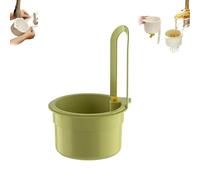Colador Colgante para Grifo, Cesto de Plástico para Desagüe de Fregadero, Cesto para Desagüe de Cocina con Vaciado Automático a Presión, Filtro para Desagüe con Desagüe Inferior (Verde)