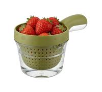 Colador con cuenco, multiusos, de doble capa, cuenco de lavado de frutas, colador de cocina, para acampar al aire libre, picnic, preparación de comidas, ensaladas, verduras y frutas