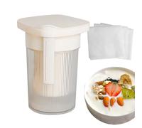 Colador con tapa para la preparación de productos lácteos | Filtro de de malla fina, filtro multifunción reutilizable con paño de malla fina para queso, de café