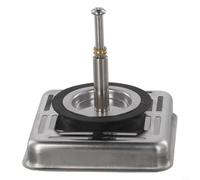 Colador cuadrado de acero inoxidable para fregadero de cocina de 79 mm con tapón de goma, para filtro de drenaje microperforado para desechos de alimentos, cesta de residuos resistente al óxido para