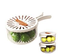 Colador cuenco de frutas - escurridor de verduras multifuncional, recipiente 2 en 1 resistente, cuenco de cocina práctico duradero, accesorio de preparación rápida y limpia, herramienta de fácil