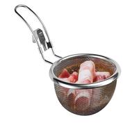 Colador de acero inoxidable - 19 x 9,8 cm Household Mesh Metal Hot-Pot Strainer | Stainless Steel Flour Filter With Reinforced Frame For Noodles, Flour, Pastas, Rice, Tea, Spicy Hot Pot