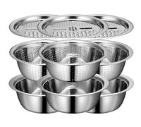 Colador de acero inoxidable, cesta de lavado de verduras y arroz con ralladores para hacer ensaladas y drenaje