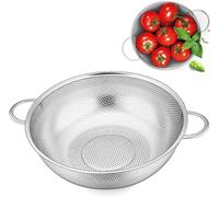 Colador de acero inoxidable, colador de cocina de acero inoxidable, olla para espaguetis con colador, cocina con asas, para escurrir pasta, verduras y frutas, arroz, caja fuerte para lavavajillas, 22