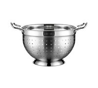 Colador de acero inoxidable, drenaje rápido multifunción con asas, escurridor de pasta de cocina, para verduras, frutas, arroz, espaguetis, pasta, ensalada, preparación de comidas, picnic en casa