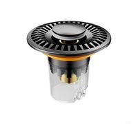 Colador de alcantarillado eficaz con cesta de filtro de rejilla para evitar que los objetos extraños obstruyan los desagües (gris)