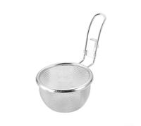 Colador de alimentos de acero inoxidable 304 con mango largo para olla caliente, pasta, verduras y fregadero, 10 cm o 13 cm (pequeño)