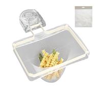 Colador de alimentos para fregadero, soporte con con 50 bolsas de malla, cesta para recoger alimentos, para cocina, encimera, lavado, frutas, verduras, baño, hogar