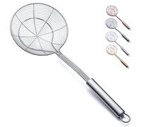 Colador de arañas para cocina, cuchara ranurada de acero inoxidable Kyraton, coladores de pasta, colador de alimentos de tomate, cucharón para pasta, cocina y freír alimentos.