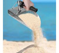 Colador de arena ergonómico con detección de metal pala de arena de acero inoxidable para la búsqueda del tesoro playa bajo el agua