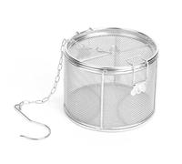 Colador de bolas de té de acero inoxidable, condimentos para sopa, filtro de cesta separada para especias (14 * 10)