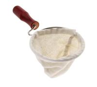 Colador de café de tela, filtro de café hecho a mano, calcetín de filtro de café, reutilizable para verter sobre la con mango de madera, herramienta de elaboración lavable para un sabor suave