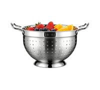Colador de cocina de acero inoxidable, con asas para escurrir y enjuagar rápidamente, colador de pasta de metal, para el hogar, reuniones familiares, arroz, espaguetis, pasta, ensalada, preparación de