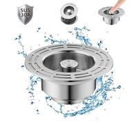 Colador de Cocina Rejilla Desague Ducha Tipo Pop -Up Acero Inoxidable Gris Pistola,Desodorante e Insecto -a Prueba,Tapon Fregadero Cocina Universal para Residuos de Filtro y Evitar El Bloqueo