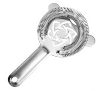 Colador de cóctel de acero inoxidable con resorte helicoidal, compatible con agitadores Boston, vasos de mezcla estándar y tazas de coctelera (C)