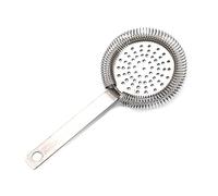 Colador de Cóctel Profesional Flejado Completo Sin Patas Acero Inoxidable Filtración Hielo Equipo de Bar y Restaurante Accesorio Barman Mixología (1)