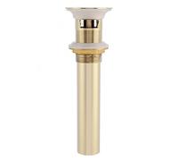 Colador de desagüe del fregadero Desagües de piso G1-1/4" de latón for lavabo de baño, conjunto de desagüe con rebosadero, colador for cocina(B)