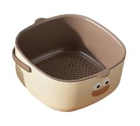 Colador de doble capa - Colador de fruta vegetal, apto para lavavajillas | Creativos a largo plazo Pasta Multifuncional Arroz Veggie Lavar Cesta de cocina Tazón Fruta Vegetal Colador Compacto