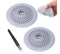 Colador de drenaje de 2 piezas - Colador de silicona para el cabello de ducha con ventosa, colador de ducha universal como atrapasuelos de silicona para baño, bañera, lavabo y cocina, protección