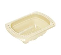 Colador de drenaje de fregadero - Cesta telescópica de 15 pulgadas | Colador de PP TPR - Organizador de cocina ajustable para lavar frutas, verduras o platos, diseño que ahorra espacio, ideal para el