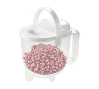 Colador de enjuague de arroz, colador de arroz para lavar arroz, malla de acero inoxidable con asa, drenaje rápido y fácil, enjuague para cocinar, enjuague de pasta, filtro de limpieza de arroces