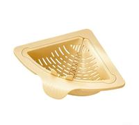 Colador de esquina para fregadero, cesta triangular magnética para recoger alimentos, sin taladro, estante de drenaje para residuos, almacenamiento de cocina ABS, 18 x 18 cm (beige)