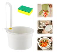 Colador De Fregadero Colgante, Cesta De Drenaje Colgante Con Prensa, Cesta De Drenaje Autolimpiable Para Residuos De Alimentos Diarios, Instalación Sin Herramientas, Evita Obstrucciones(Blanco)