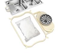 Colador de fregadero con - 7.09 x 6.5 x 1.18 pulgadas Abs drenaje de pelo | Filtro de tapón de fregadero antiobstrucción para cocina, baño y ducha | Protector de drenaje, accesorio Sinnk fácil