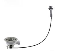 Colador de fregadero de cocina de acero inoxidable, con control de consola, drenaje de elevación de 110 114 mm, kit de residuos sin contacto para una fácil gestión del flujo de agua (110 mm)